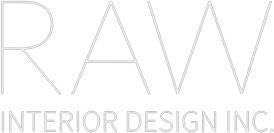 White logo RAW Interior Design