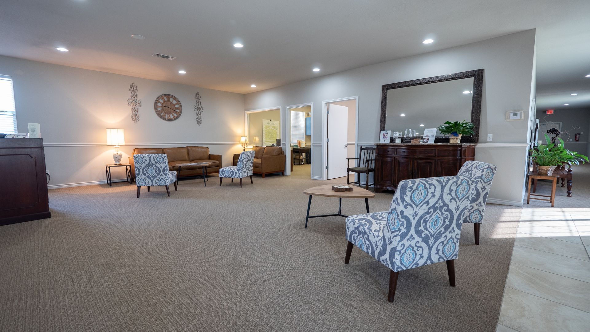 Lucas Funeral Home meeting room