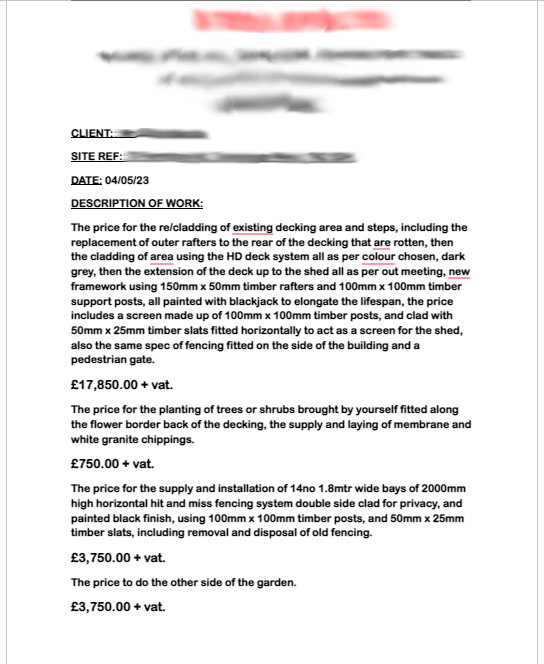 A piece of paper with a lot of text on it.