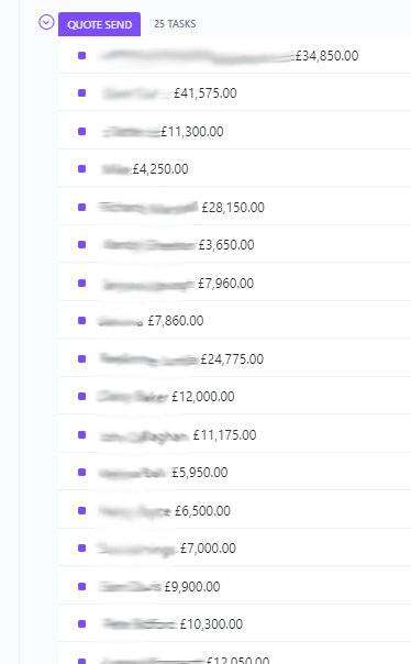 A screenshot of a website with a lot of numbers on it