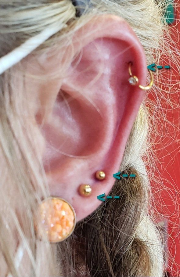 Left Ear Piercing — Skin Graphics Tattoos & Body Piercing — San Antonio, Texas