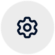 Target with an arrow hitting the bullseye in a dark blue circle.