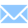 Light blue envelope icon with white lines.