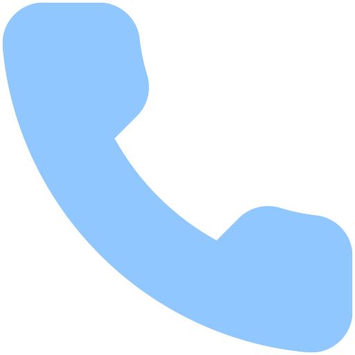 Light blue telephone receiver icon.