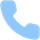 Light blue telephone receiver icon.