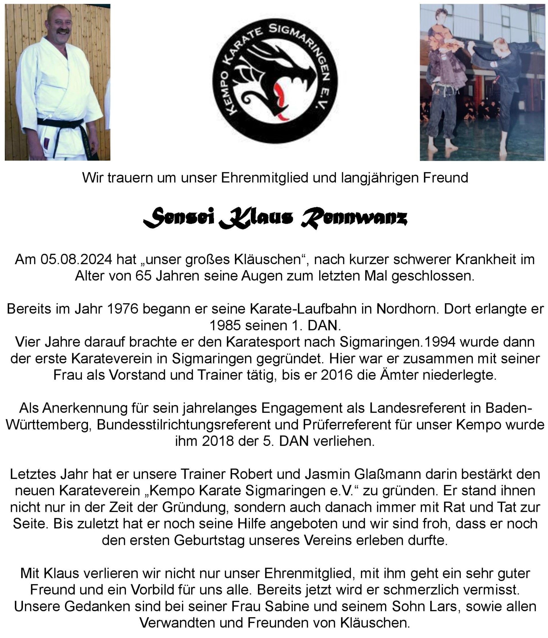 Kempo Karate Sigmaringen e.V. ein Verein für Kinder, Jugendliche, Erwachsene. Kampfsportverein mit der Stilrichtung Shaolin Kempo. Karateverein mit Vereinsleben.