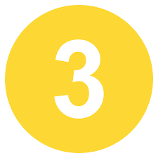 White number 3 inside a yellow circle.