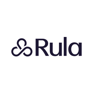 Logo for Rula: Dark blue text