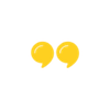 Yellow quotation marks, two side by side.