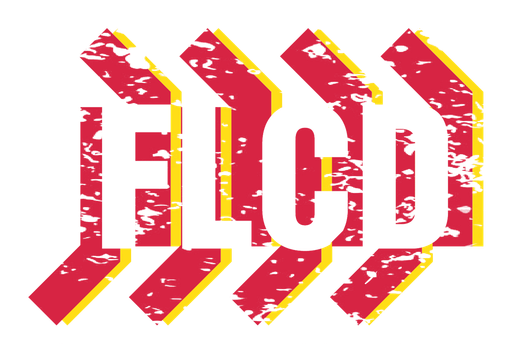 A red and yellow logo that says flod on it