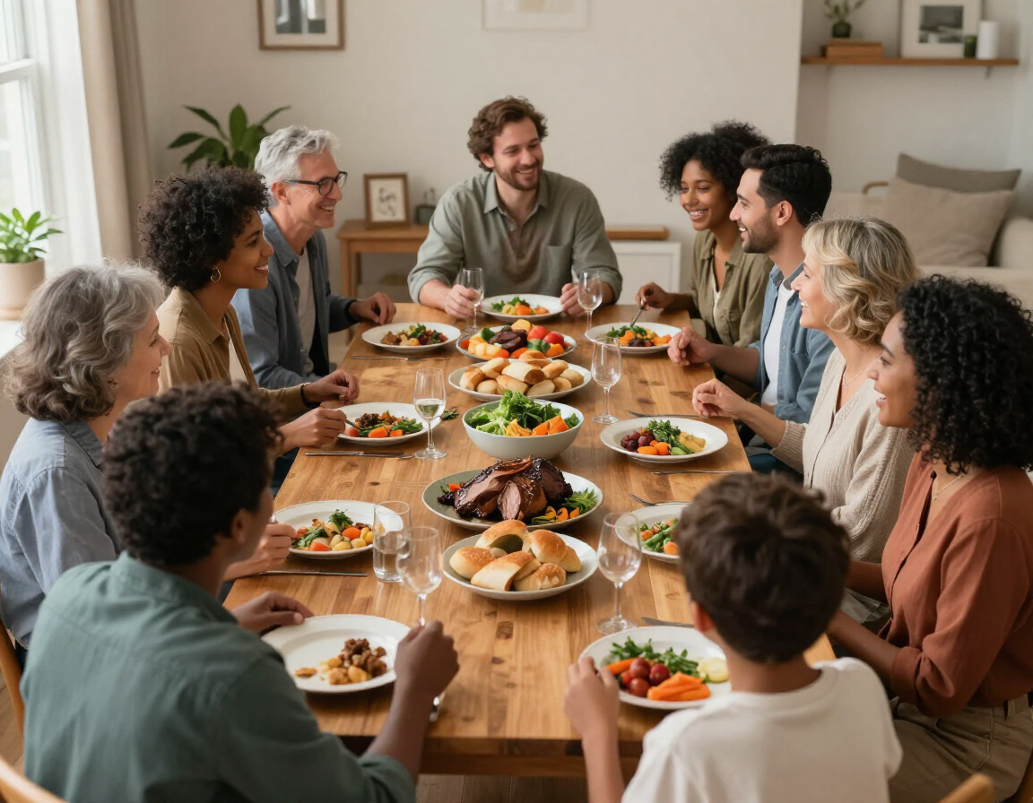 Repas communautaire partagé