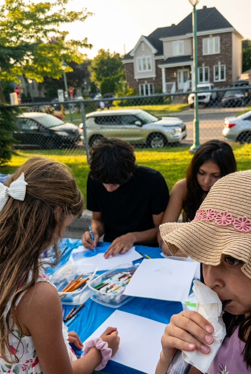 Activit&eacute; en plein air avec familles