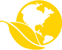 yellow earth with leaf icon