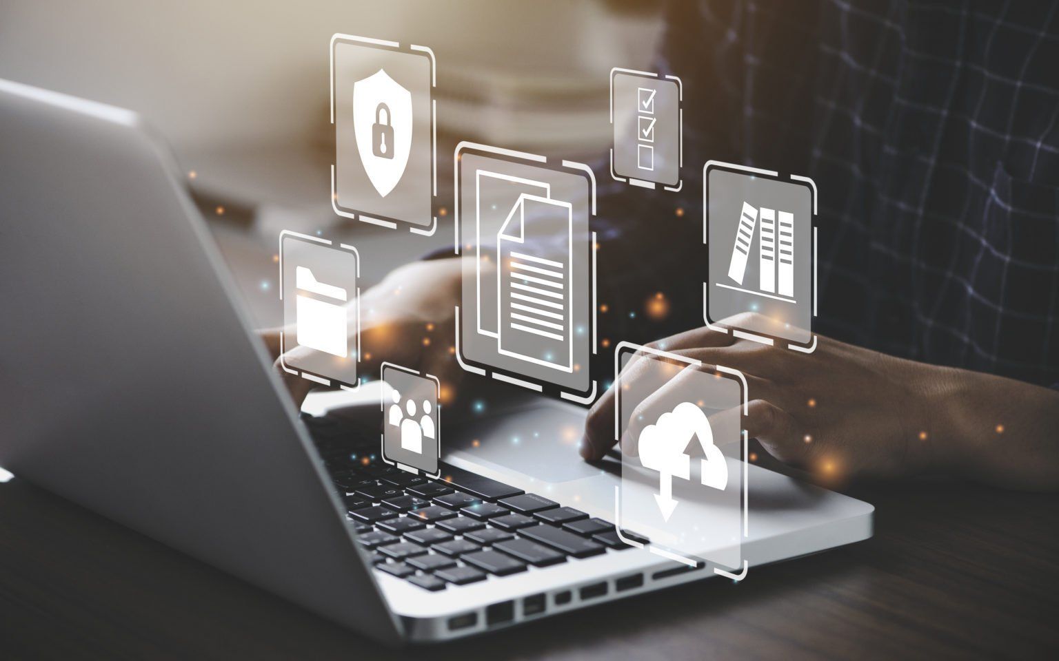 laptop displays information on business VoIP phone systems and services provided by Iristel