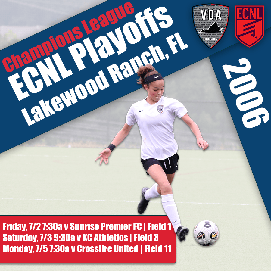 3 VDA Girls ECNL Teams Qualify for Nationals