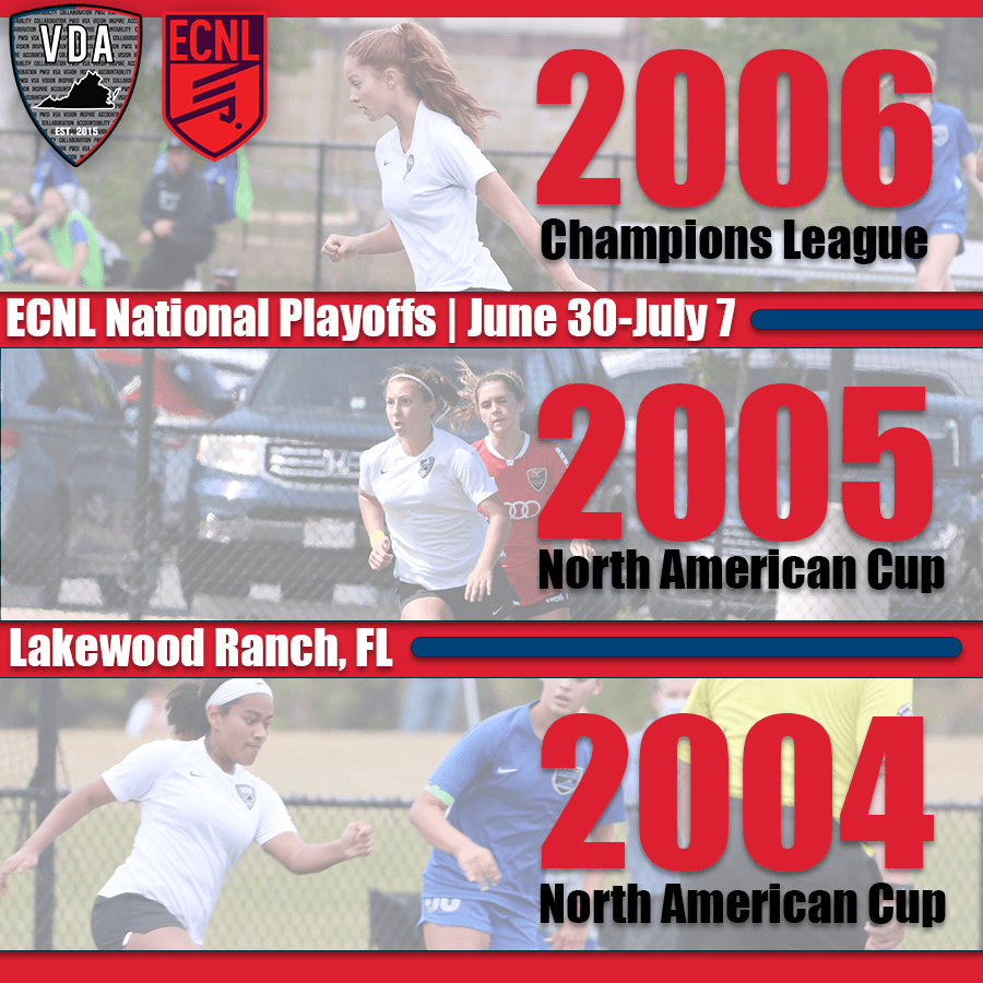 3 VDA Girls ECNL Teams Qualify for Nationals