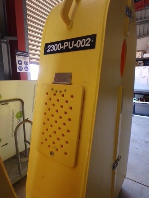 A Yellow Box with The Number 2300-Pu-002 on It — Advanced Poly in Yarrawonga, NT