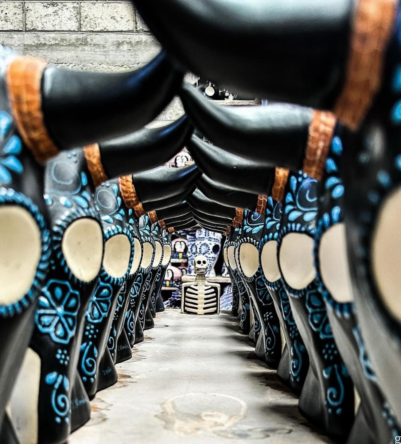 mini skelly bottle azulejos tequila