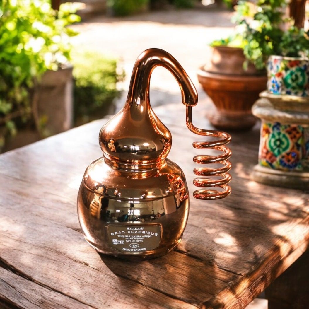 gran alambique premium anejo azulejos tequila