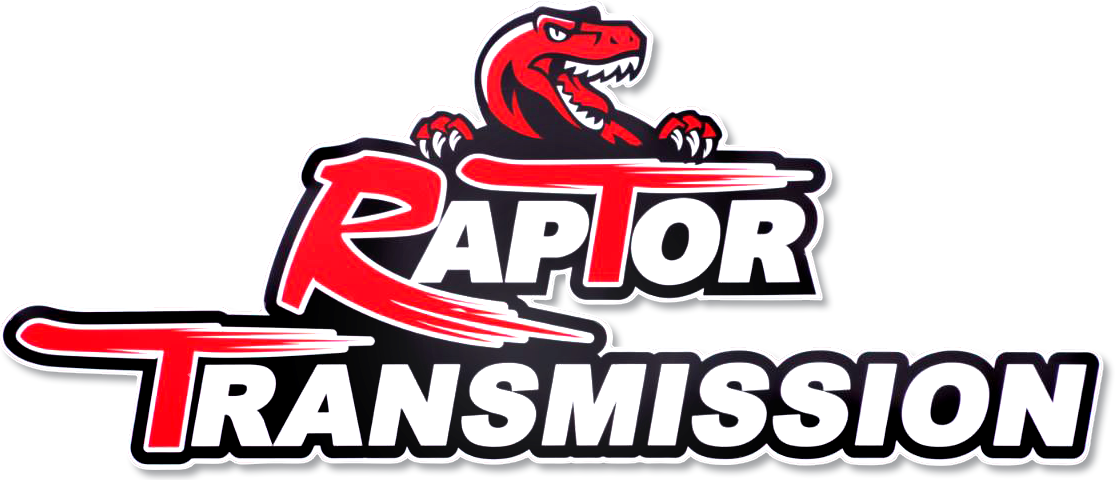 The logo for raptor transmission has a dinosaur on it.