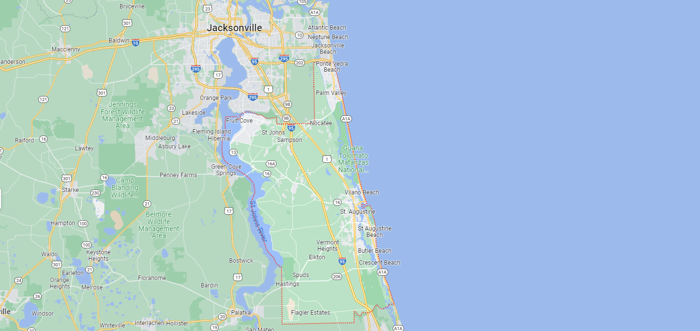 St. Johns County Map