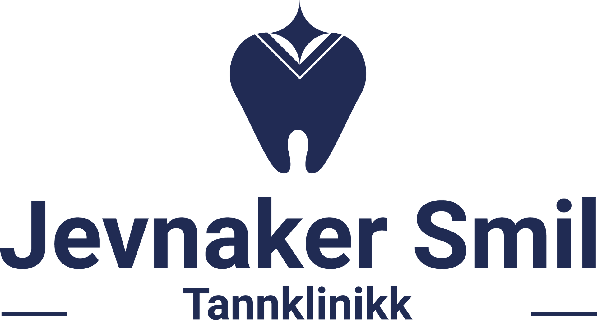 En logo for en tannklinikk med en tann i form av et hjerte.