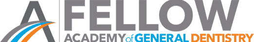 The logo for a fellow academy of general dentistry