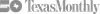 A black and white logo for texas monthly