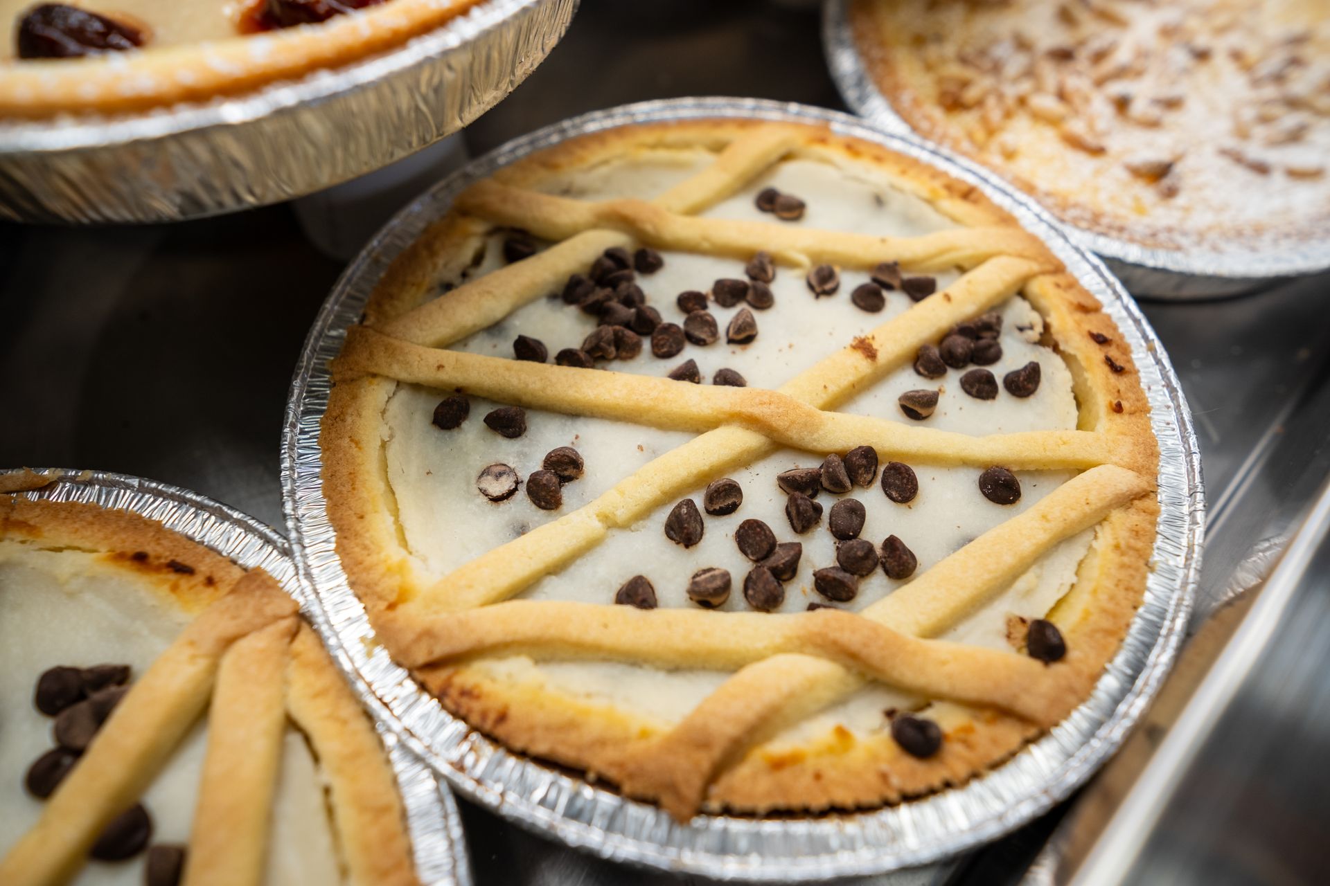 crostata ricotta e gocce di cioccolato 