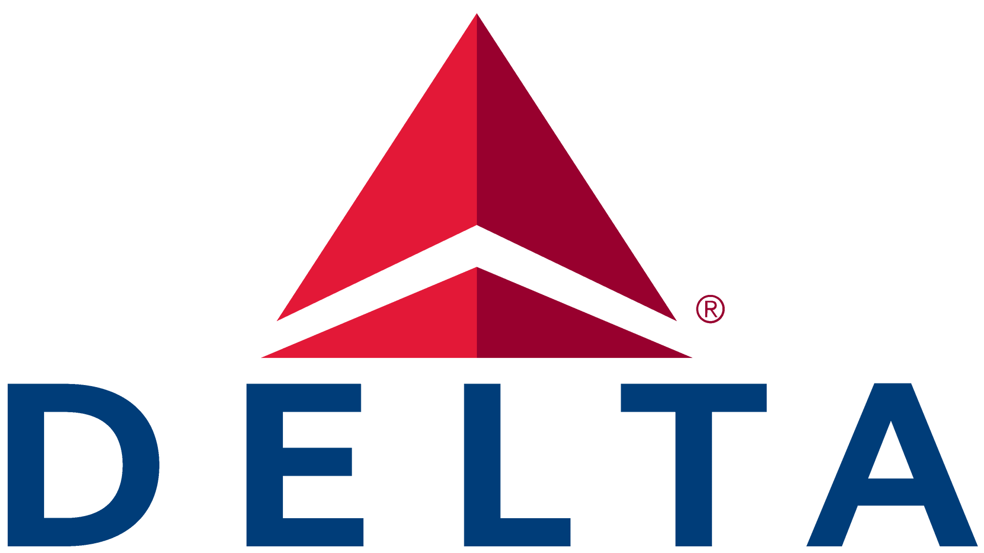 A delta logo with a red triangle and white arrow
