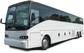 A white bus with a lot of windows on a white background