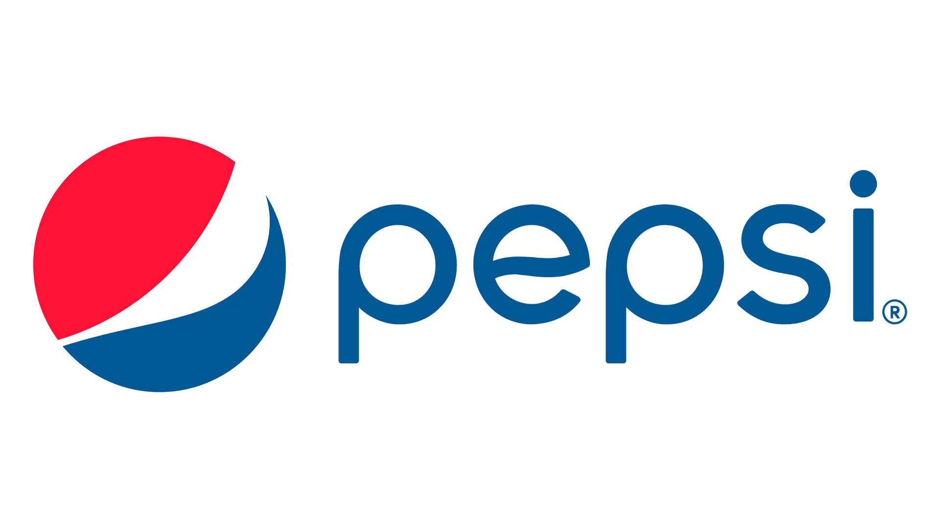 A pepsi logo with a red circle and blue letters on a white background.