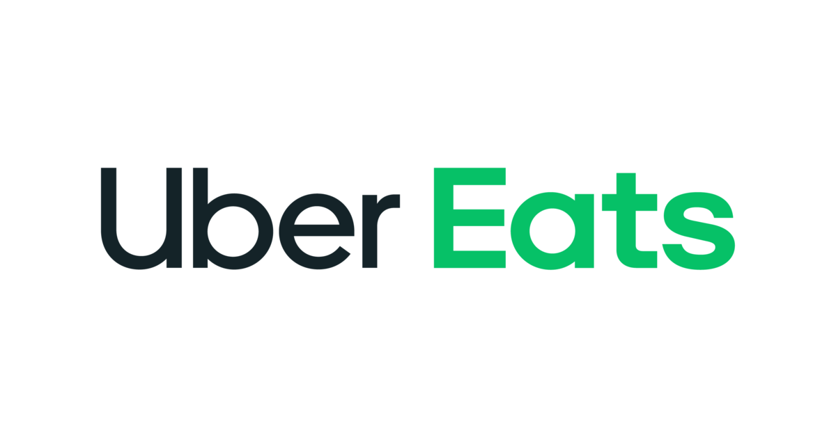 The uber eats logo is green and black on a white background.
