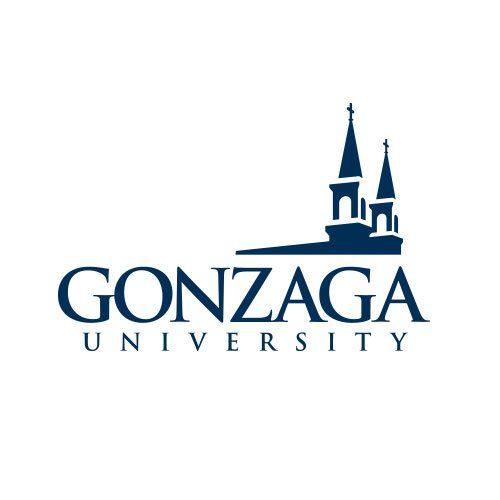 The logo for gonzaga university has a castle on it.