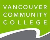 A green and white logo for vancouver community college.