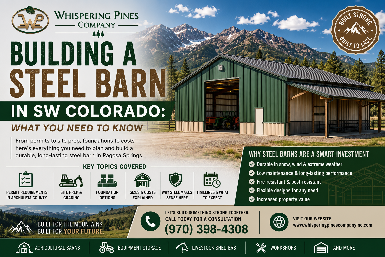 Steel Barn in SW Colorado
