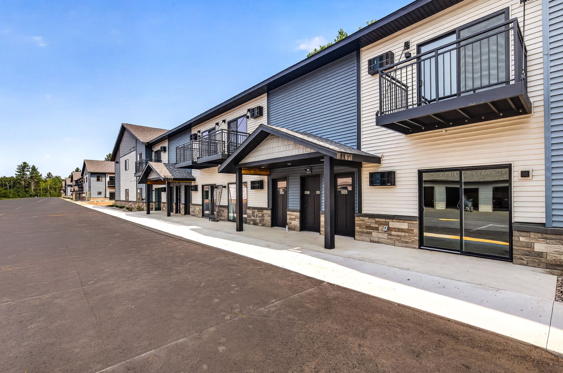 Welcome to one of the newest and most thoughtfully designed rental communities in the area. Ideally located less than a mile from Walmart, grocery stores, medical facilities, and dining, Aspen Grove offers unbeatable convenience with easy access to the main highway. This quiet, two-story community features private entrances and assigned garages, creating a true residential feel. Offering spacious 1, 2, and 3-bedroom floor plans—ranging from 854 to over 1,300 square feet—these units are significantly larger than typical rentals in the area. Each home is finished with high-quality features including stainless steel appliances, in-unit laundry, and private patios or balconies. Professionally managed by Ritchie’s Management Group, Aspen Grove provides a premier, low-maintenance living experience with heat, lawn care, and snow removal included.