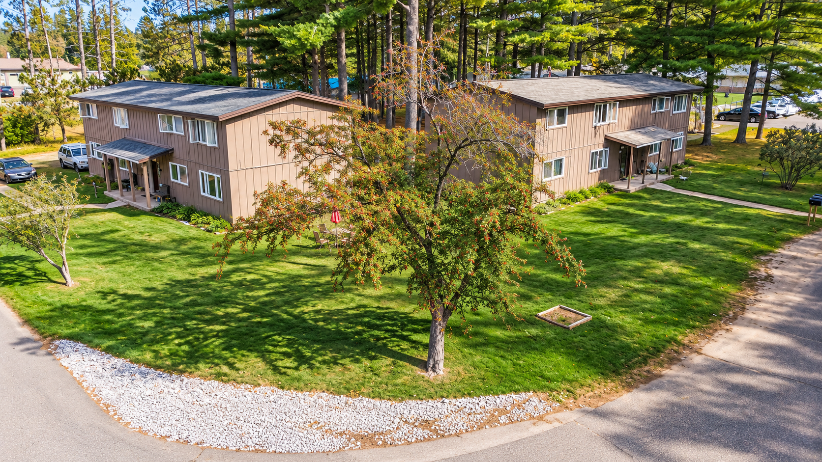 Welcome to Pineview Apartments, ideally located on a quiet street in the heart of Minocqua, WI. Just minutes from shopping, dining, and everyday essentials, Pineview offers a practical and well-located living option for those seeking simplicity and convenience. This two-story community features comfortable one and two-bedroom apartments designed for functional living in a peaceful setting. Residents enjoy private off-street parking, a pet-friendly environment, and professional management. With a strong balance of location and value, Pineview Apartments is a dependable choice for quality Northwoods living.
