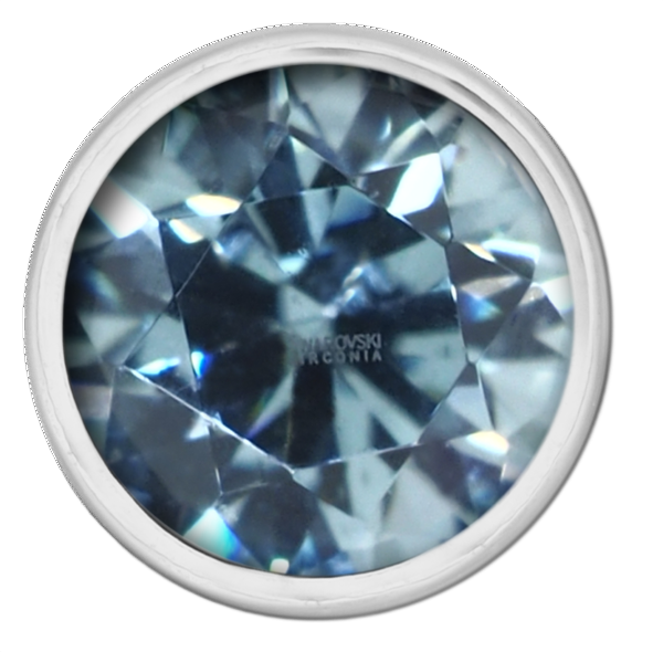 Swarovski Round Bezel - Aquamarine