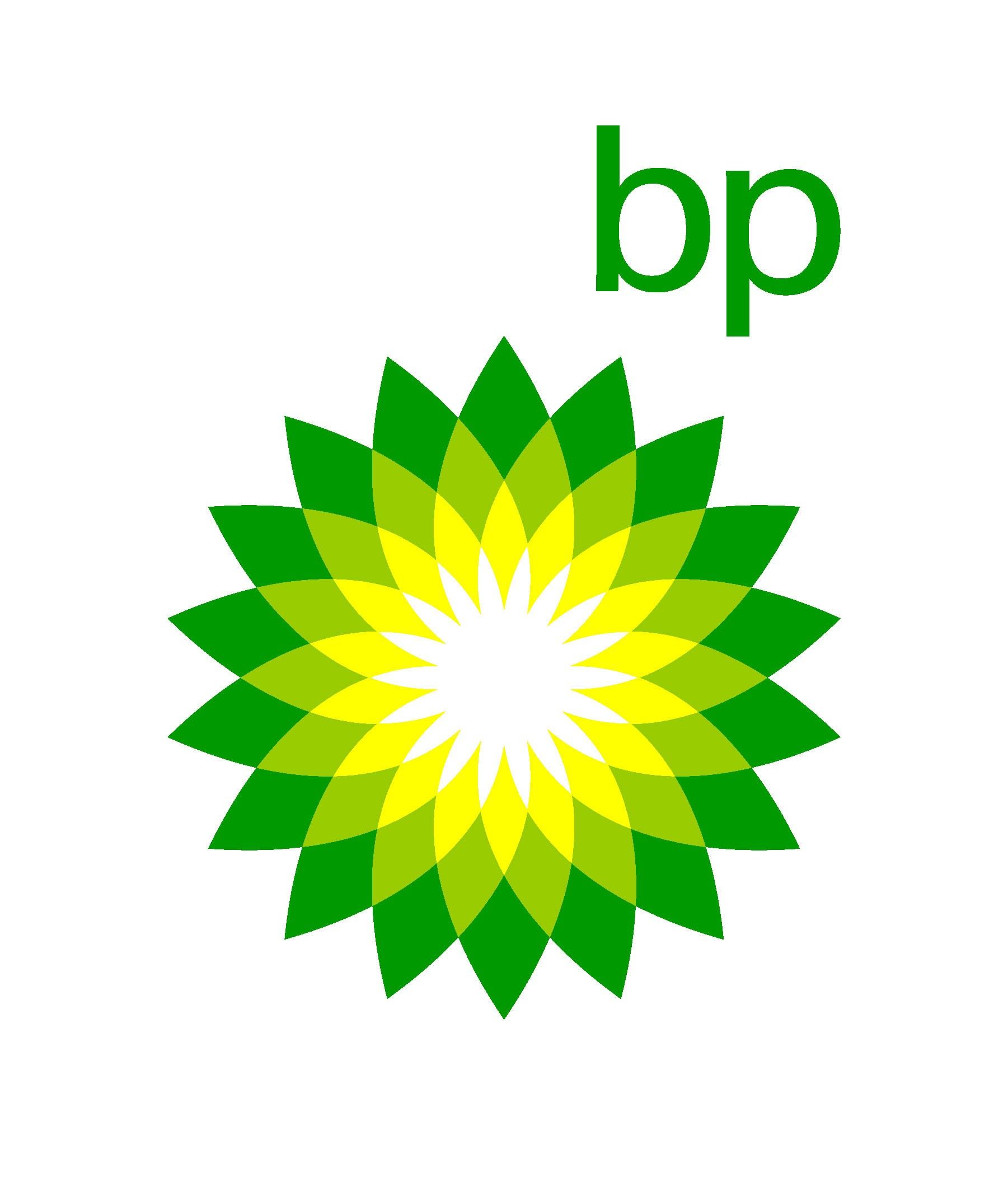 BP-logo: groene en gele bloem met 