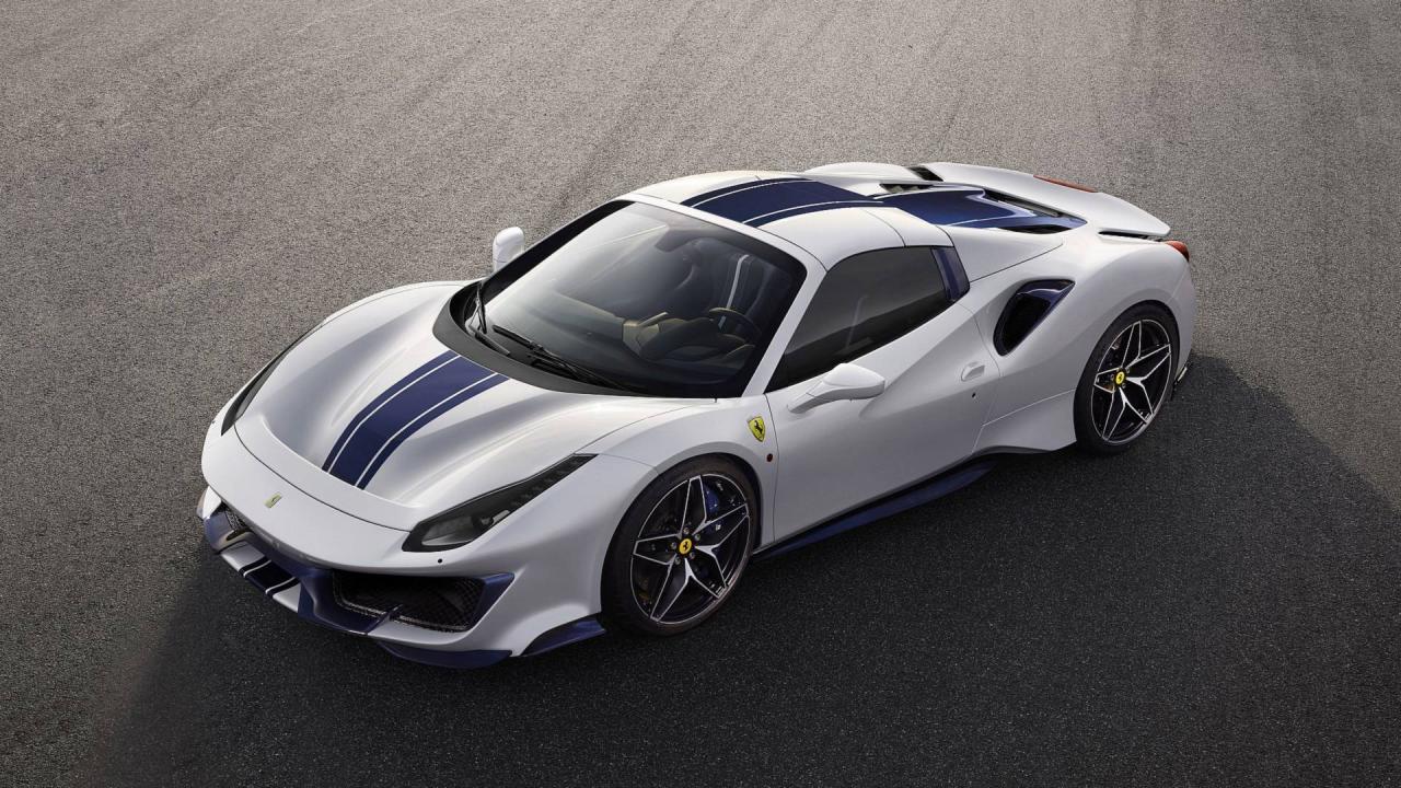The Ferrari 488 (Type F142M) is a mid-engine sports car produced by the Italian automobile manufacturer Ferrari. The car is an updated version of the 458 with new bodywork, interior, and engine. The 488 GTB was unveiled at the 2015 Geneva Motor Show, and replaced the 458 Italia in Ferrari's lineup. It is powered by a twin-turbocharged 3.9L V8 engine that produces 660 PS (485 kW; 651 hp) and 760 N⋅m (561 lb⋅ft) of torque. The 488 has a top speed of 325 km/h (202 mph).
