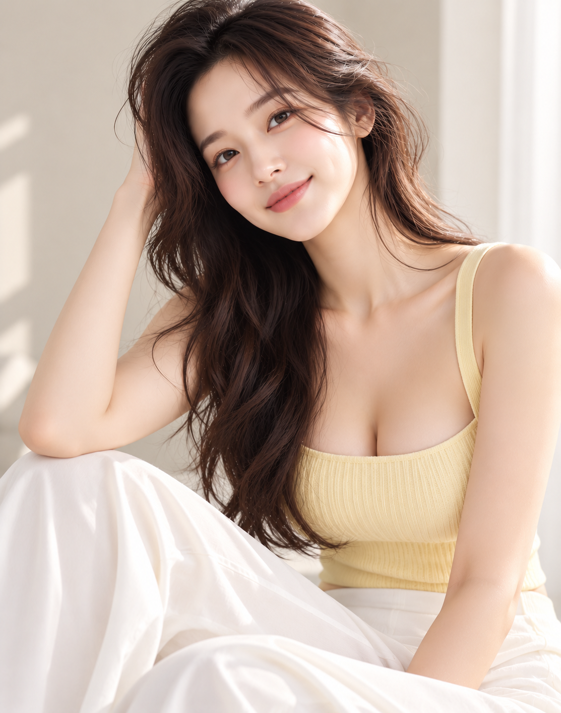 Graceful portrait in warm sunlight