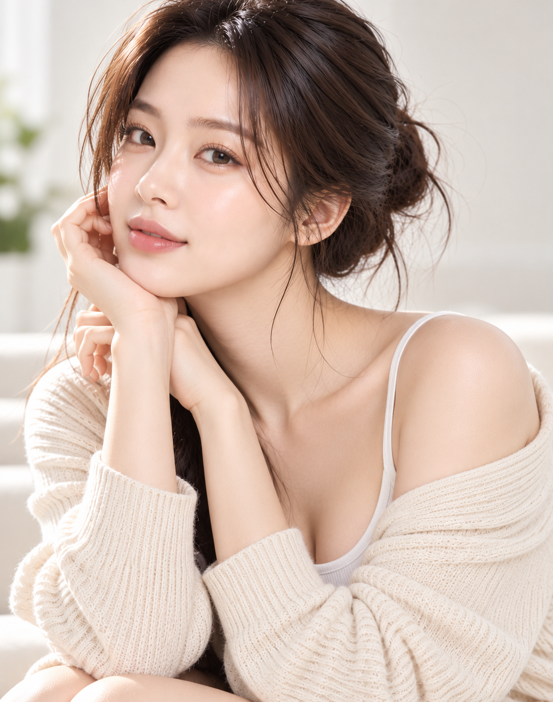 Calm, confident smile