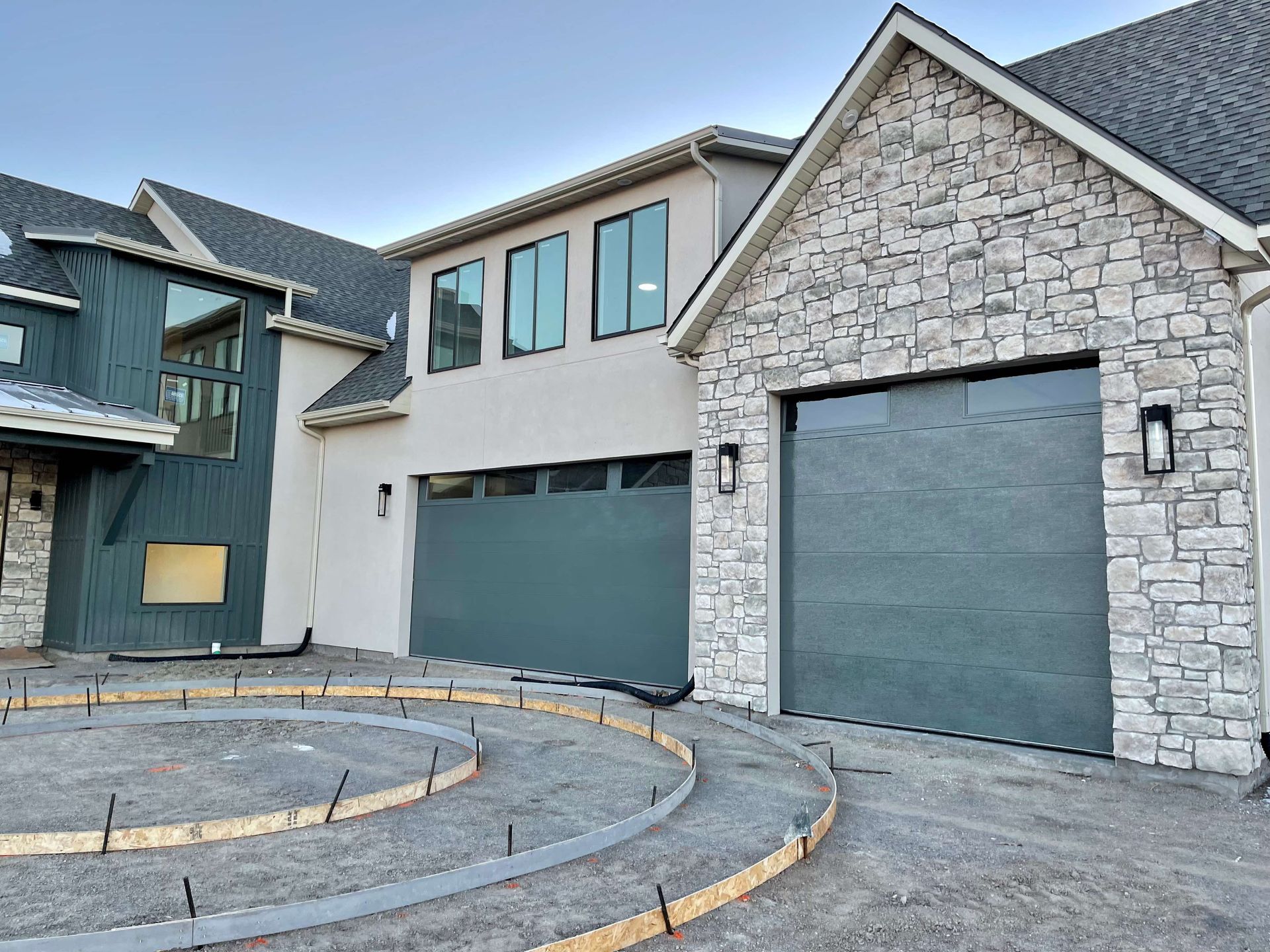 The Ruby, a custom home in Milford UT, with the driveway under custruction.