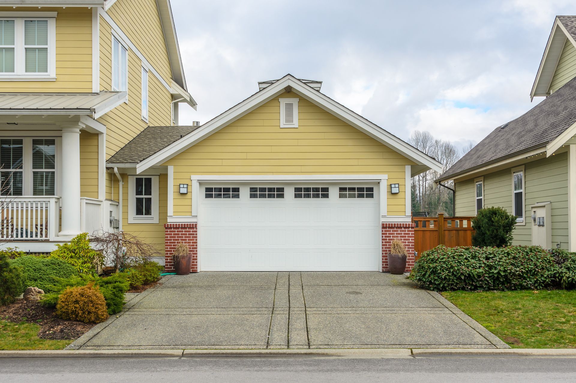 Modern House With Overhead Garage Door