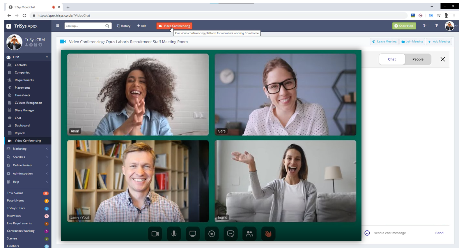 A group of people are having a video call on a computer screen.