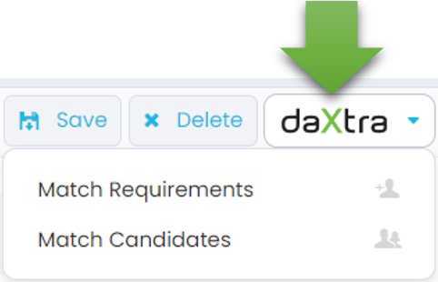 A green arrow is pointing to the word daxtra