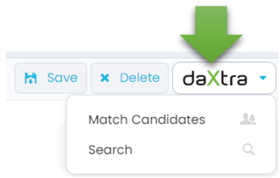 A green arrow is pointing to the word daxtra