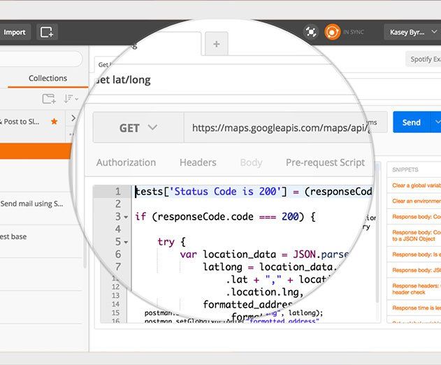 A screenshot of a web page with a magnifying glass on it