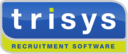 A blue and yellow logo for trisys recruitment software